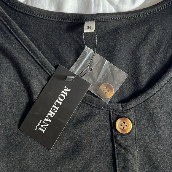 Black Midi Summer Dress, Size M - Picture 3 of 6